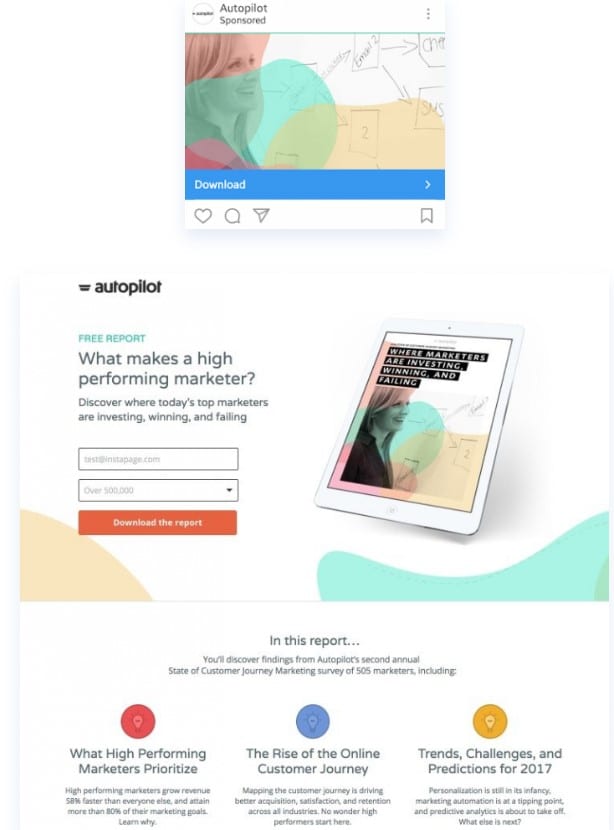 Contoh situs web di Instagram