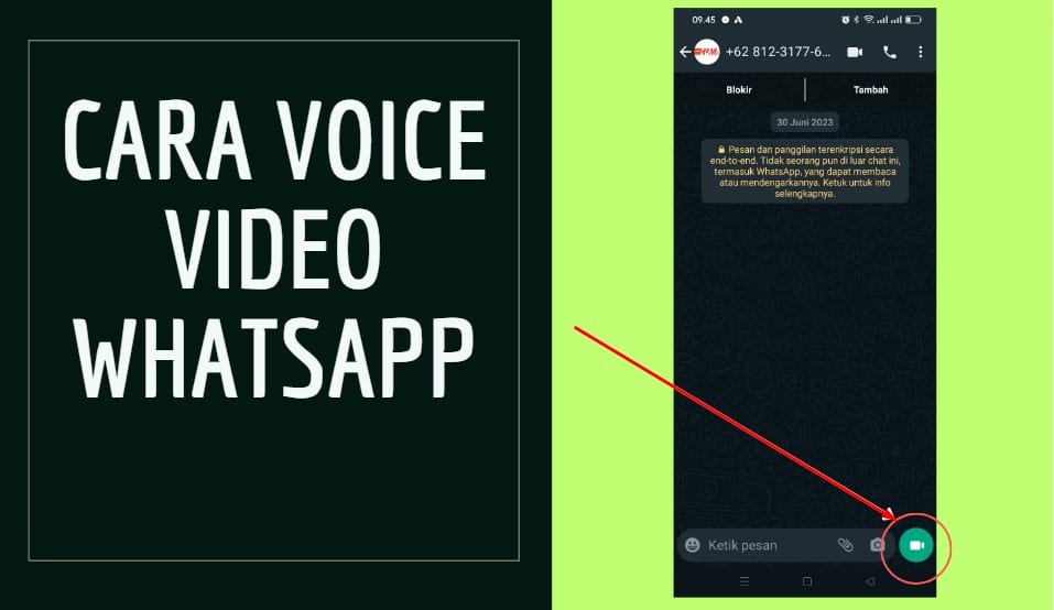 cara voice video whatsapp