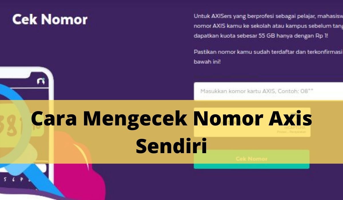 Cara mengecek cek nomor axis sendiri 